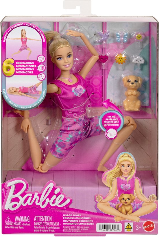 Barbie pop mindfulness wellness meditatie met accessoires en licht. — afbeelding 3