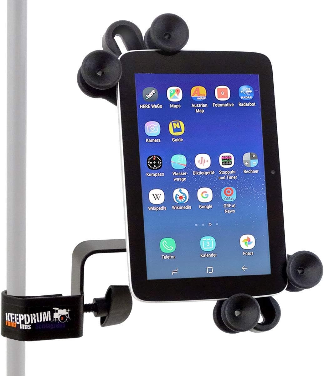 Universele tablet en iPad houder met klem voor muziekstandaard