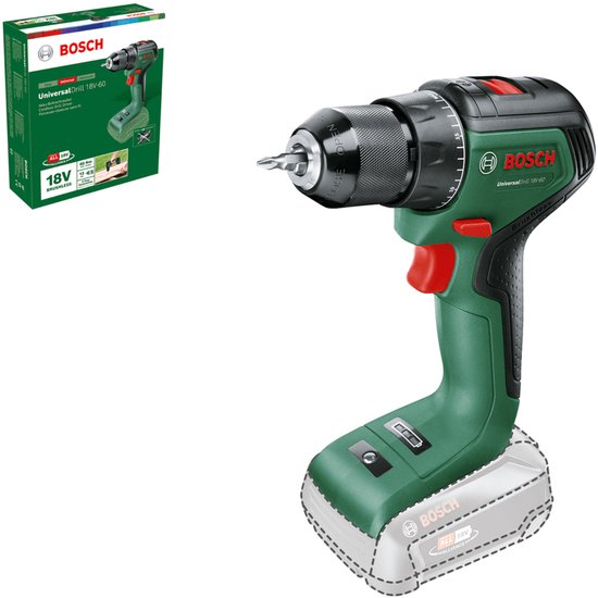 Perceuse sans fil Bosch UniversalDrill 18V-60 - Sans batterie ni chargeur
