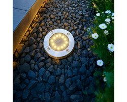 RexTech Solar buitenlamp - Grondspot 'Impuls' - Warm wit licht - Grondspots op zonne-energie