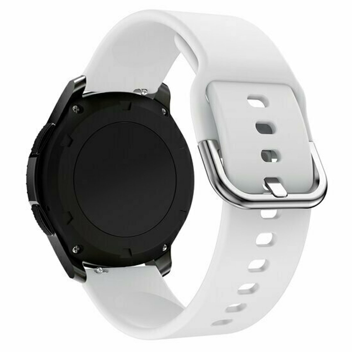 By Qubix - Siliconen sportband - Wit - geschikt voor Huawei Watch 5 - 46mm