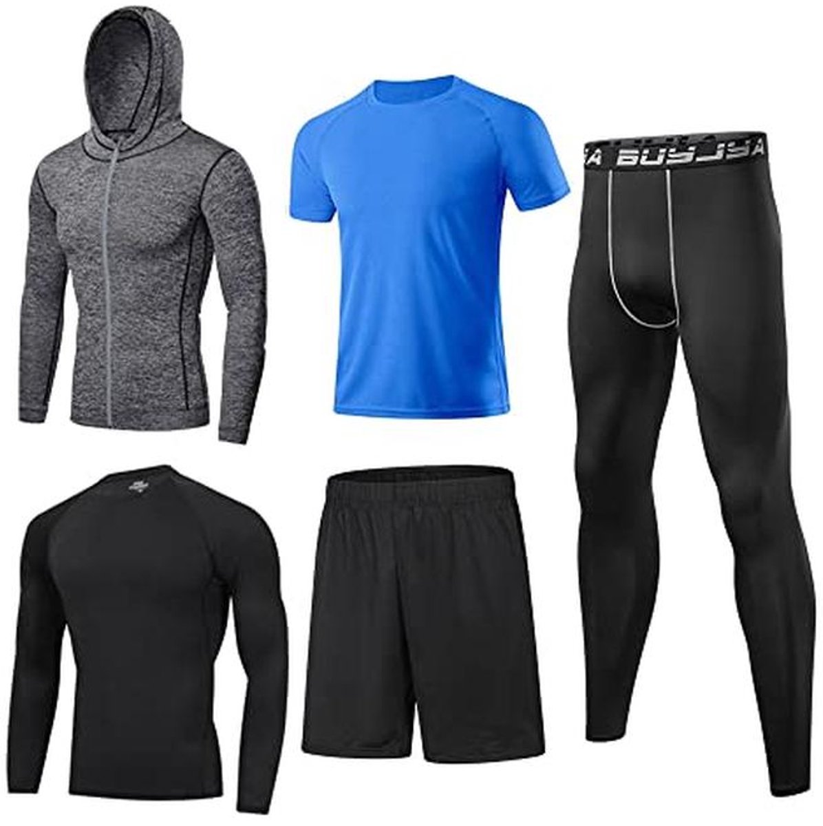 Heren Slimfit Compressiekleding Set