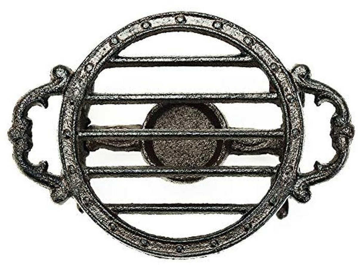 Zware Gietijzeren Theelicht Voedsel Warmer - Vintage Theepot Heater - Ronde Verwarming Tray met Kaarsenhouder