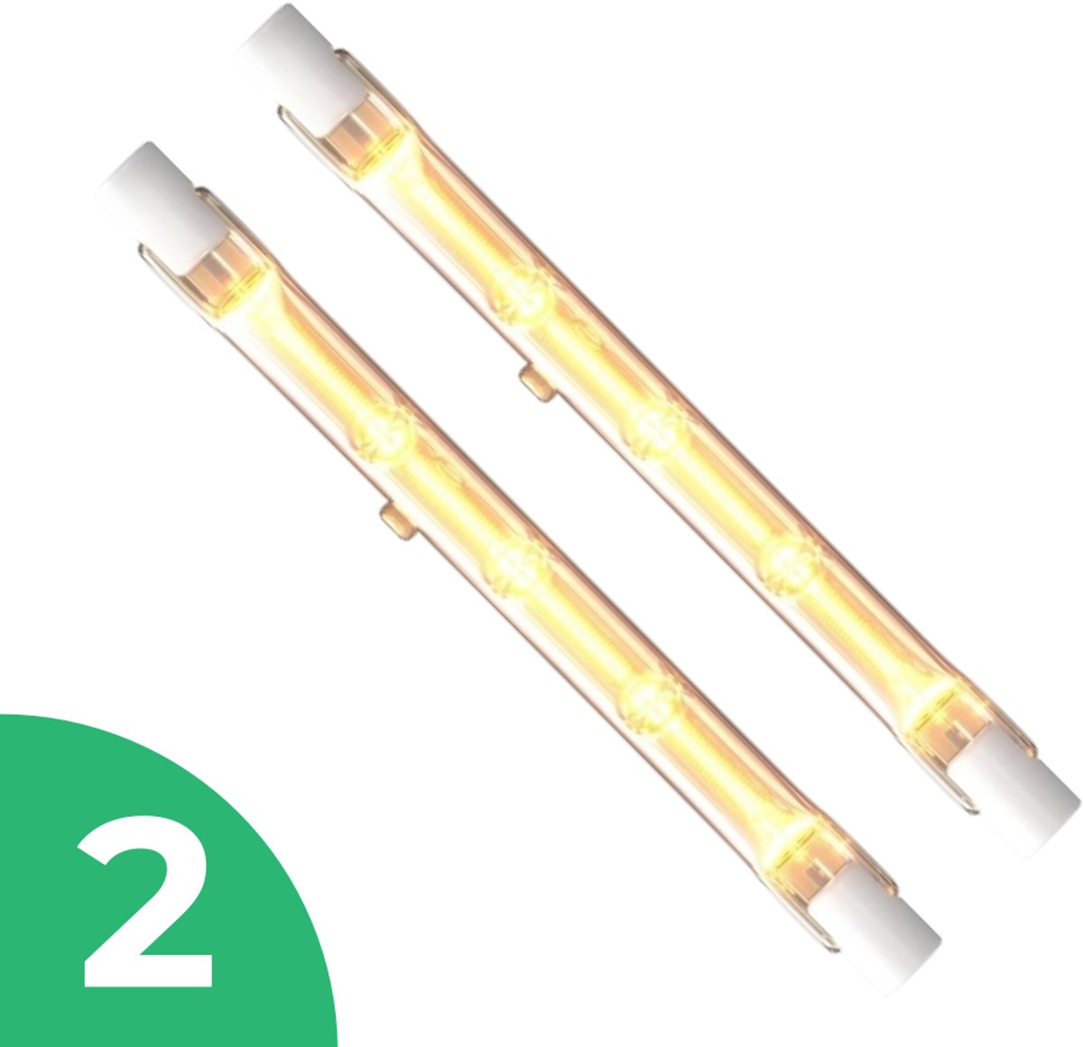 LEDVANCE Staaflamp (191 mm) Halogeenlamp R7s - 1000W - Warm Wit Licht (3000K) - 21000 lm - 2 jaar - Dimbaar - 2 stuks