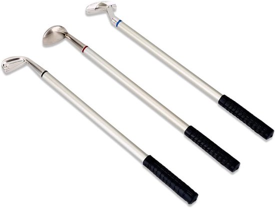 3-delige Mini Golfballen Set met Balpen en Vlag - Grappig Bureau Gadget Cadeau — afbeelding 2