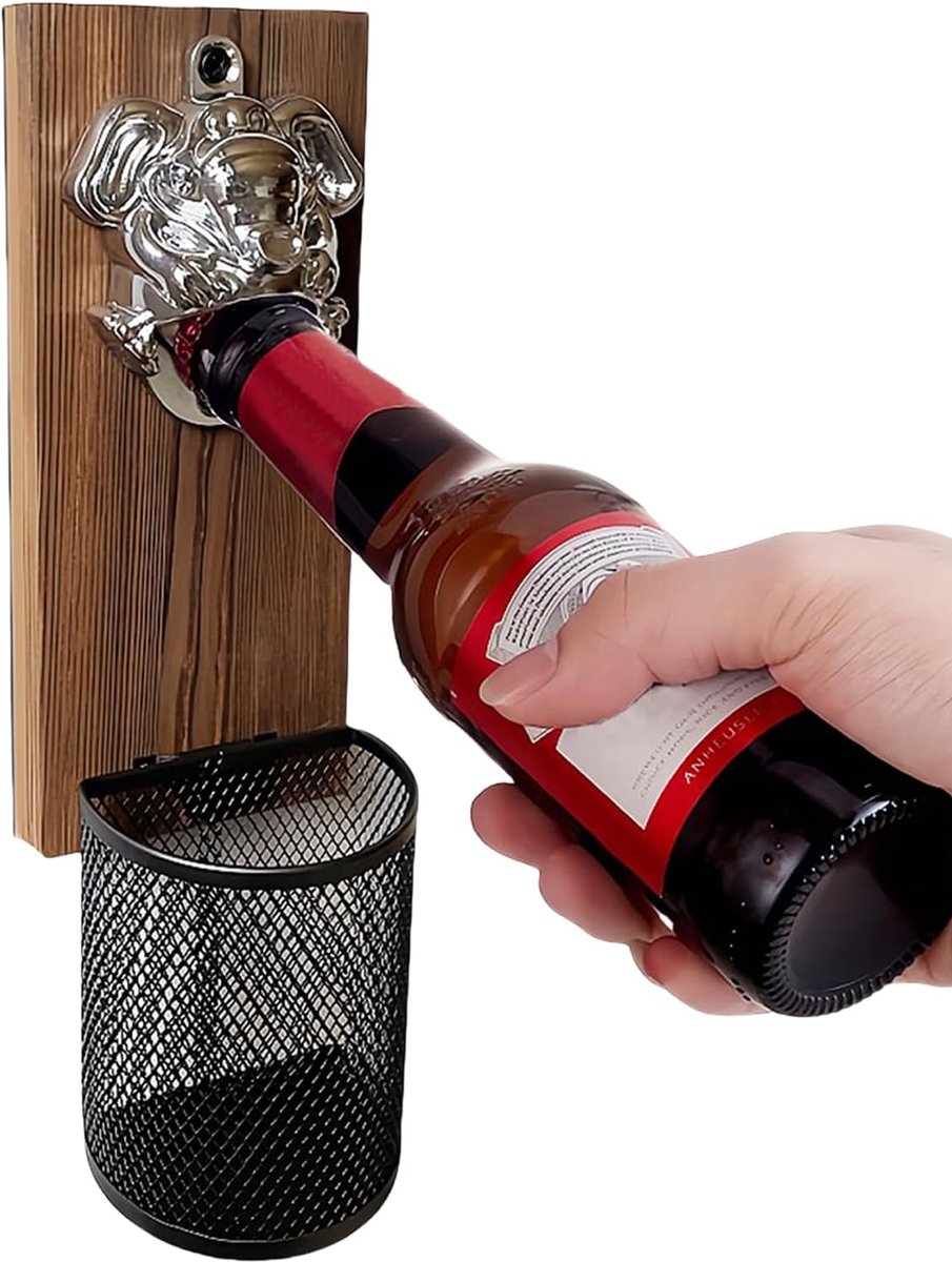 Flesopener Koelkast - Blikopener Keuken - Drankjes Openen - Magnetisch Ontwerp - Zilver