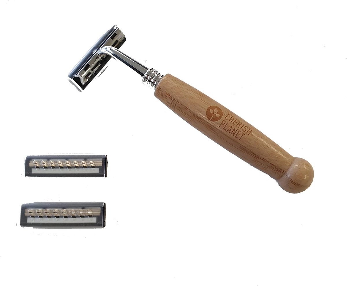 Bamboe Scheermes - Duurzaam Scheermes - Dagelijks Scheren - Vervangbare Bladen - 12cm Pakket