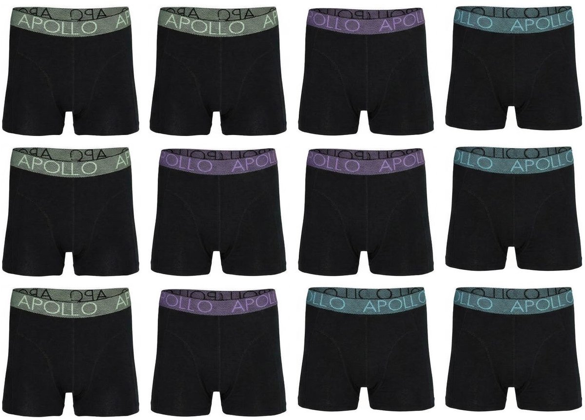 Apollo 12-pack: Uni Black - maat XL