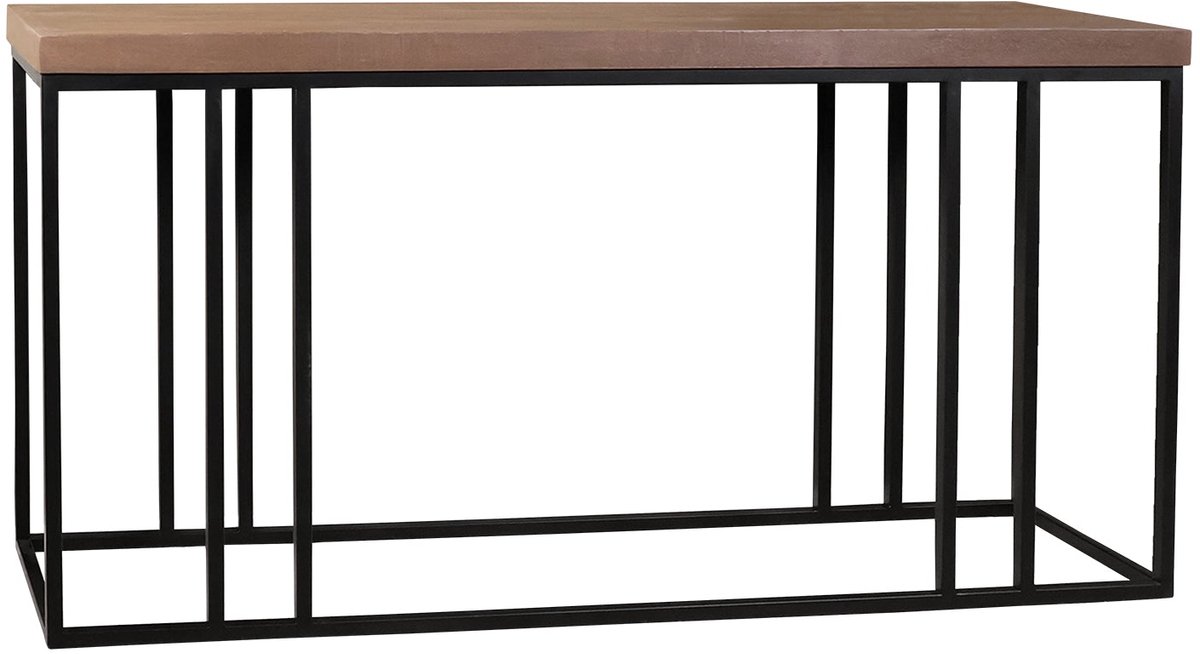 Bijzettafel 150cm duurzaam mangohout Don walnoot industrieel side table