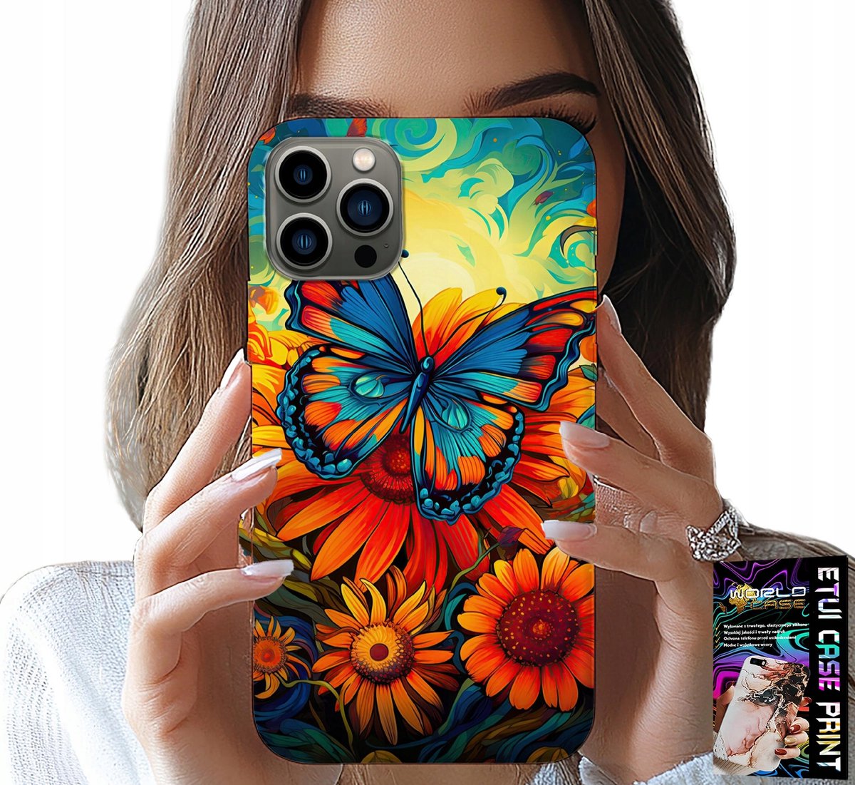 iPhone 13 Pro Max hoesje - Hoesje met vlinders, bloemen en rozen