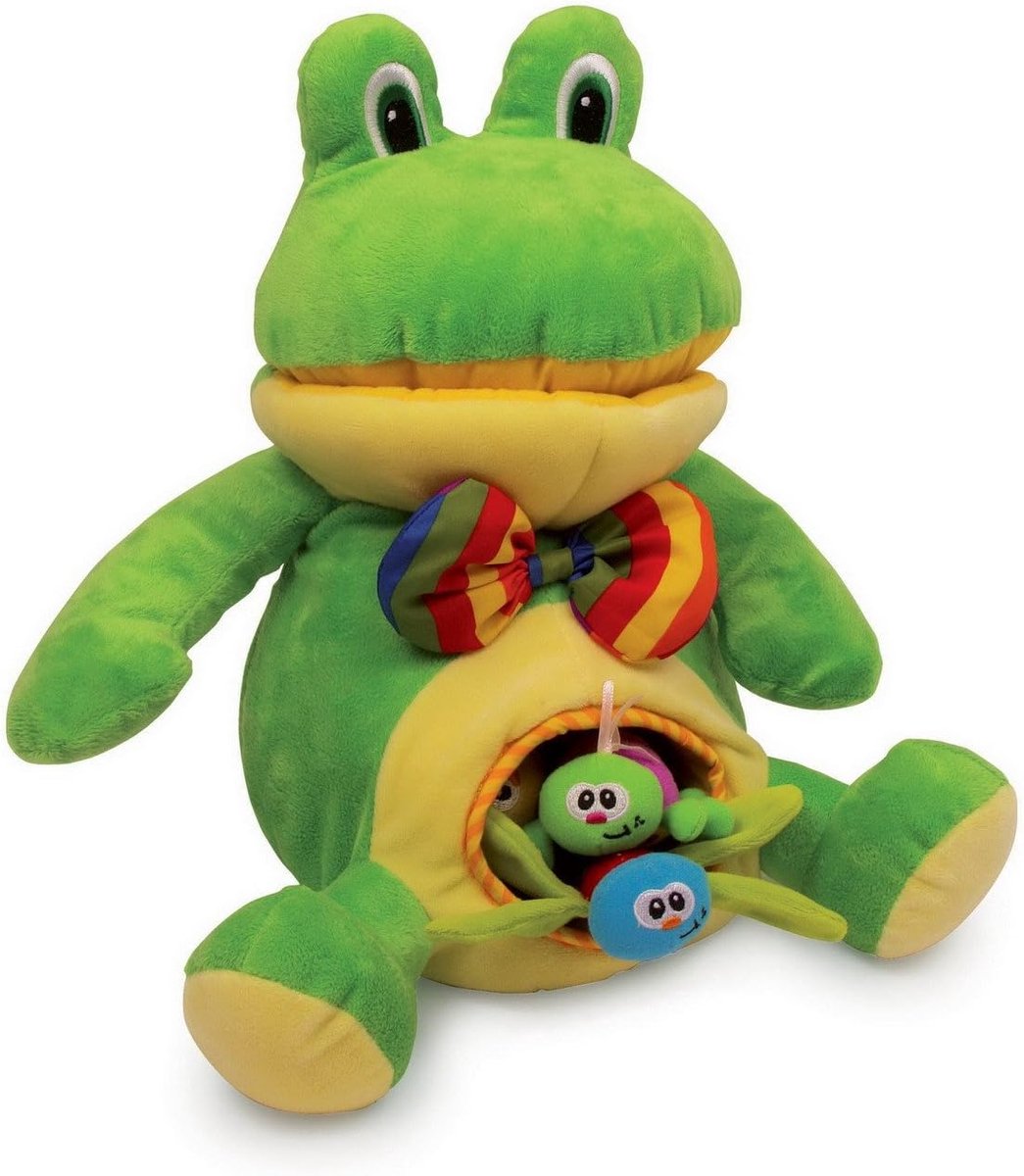 Kikker Knuffel - Zintuig Speelgoed - Baby Ontdekken - Rammelaars Knisperfolie - 29x28x32 cm - Groen