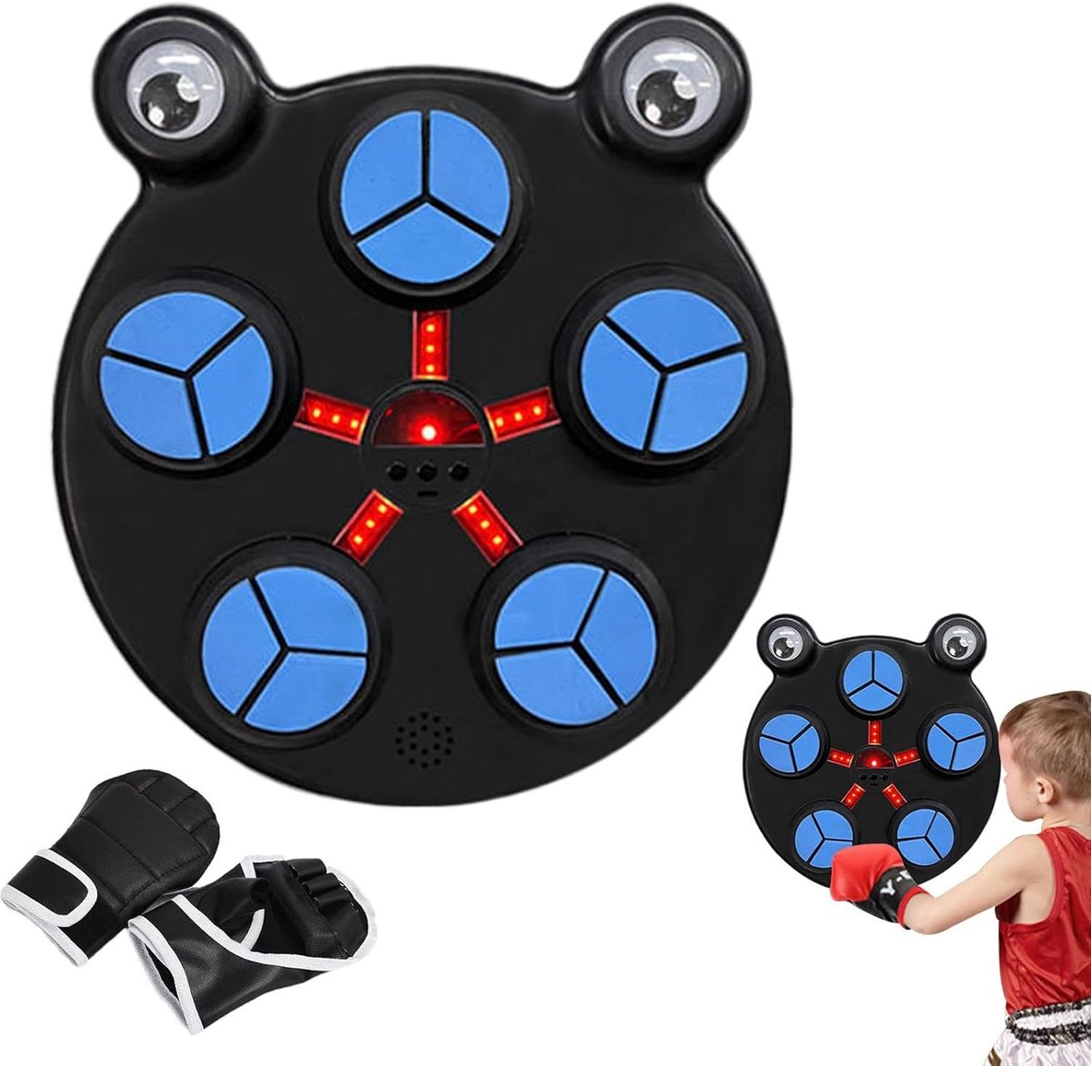 Muziek Boksmachine - Interactieve Trainer - Thuis Sporten - Muurbevestiging Verstelbaar - 33x30x6 cm - Zwart