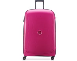 Delsey Belmont Plus Extra Grote Reiskoffer 83 cm Expandable – Gerecycled PP – 132L – 5,6 kg – TSA Slot – SECURITECH® Rits – 4 Dubbele Wielen - Raspberry