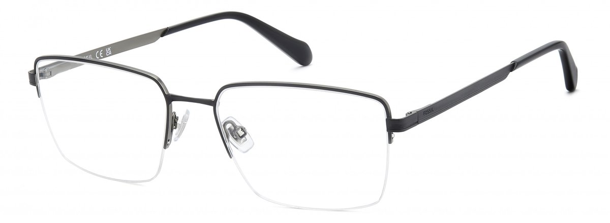 Fossil FOS 7208/G Matte black ruthenium 55/18/145 MAN Brilmonturen