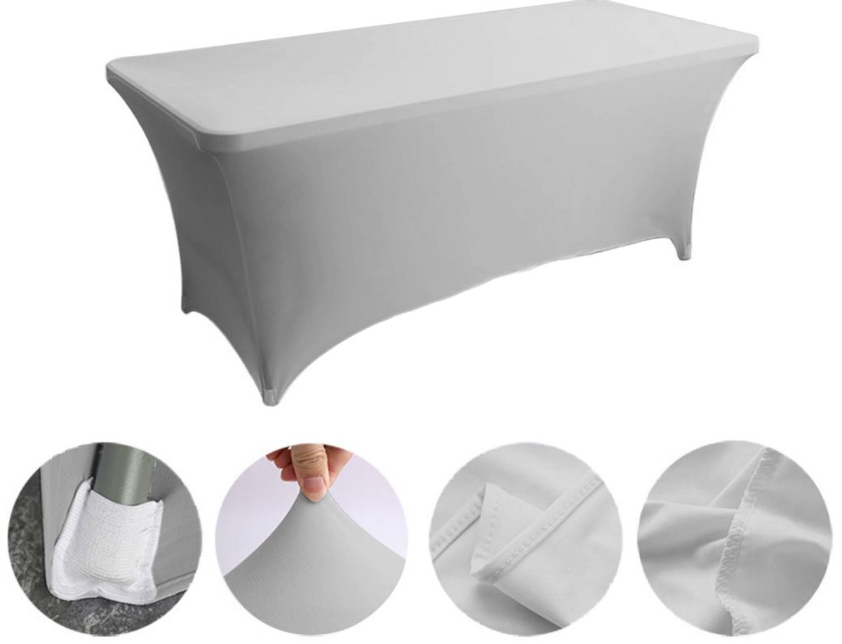 Meble odNowa - Tafellaken - Elastisch - 180cm - Grijs
