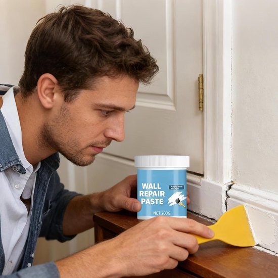 Gipsplaatreparatieset - Muurherstel Kit - Renovatie projecten - Waterdichte formule - 200 gram van Merkloos — afbeelding 3