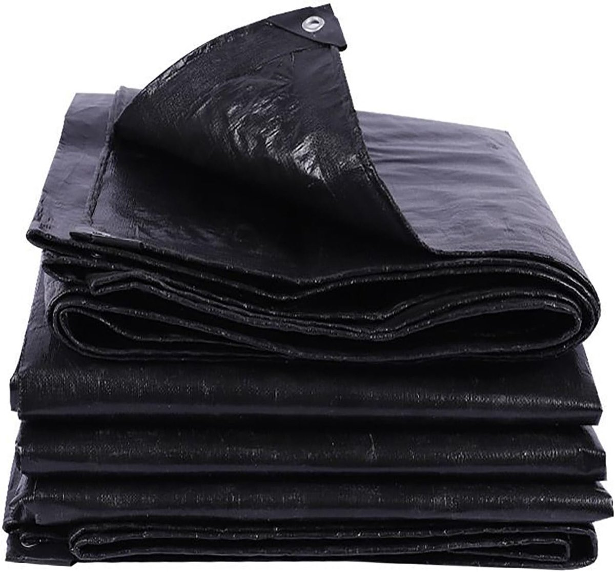 Afdekzeil - Zeildoek beschermhoes - Materiaal beschermen - Uv-bestendig en regendicht - 100 x 120 cm - Zwart