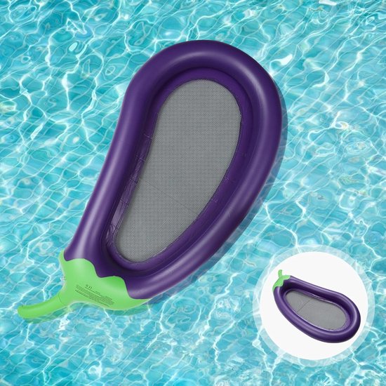 Opblaasbare Drijfmat - Waterligbed Vlot - Ontspanning Zwembad - UV-bestendig Dik PVC - 190x95cm - Paars — afbeelding 3