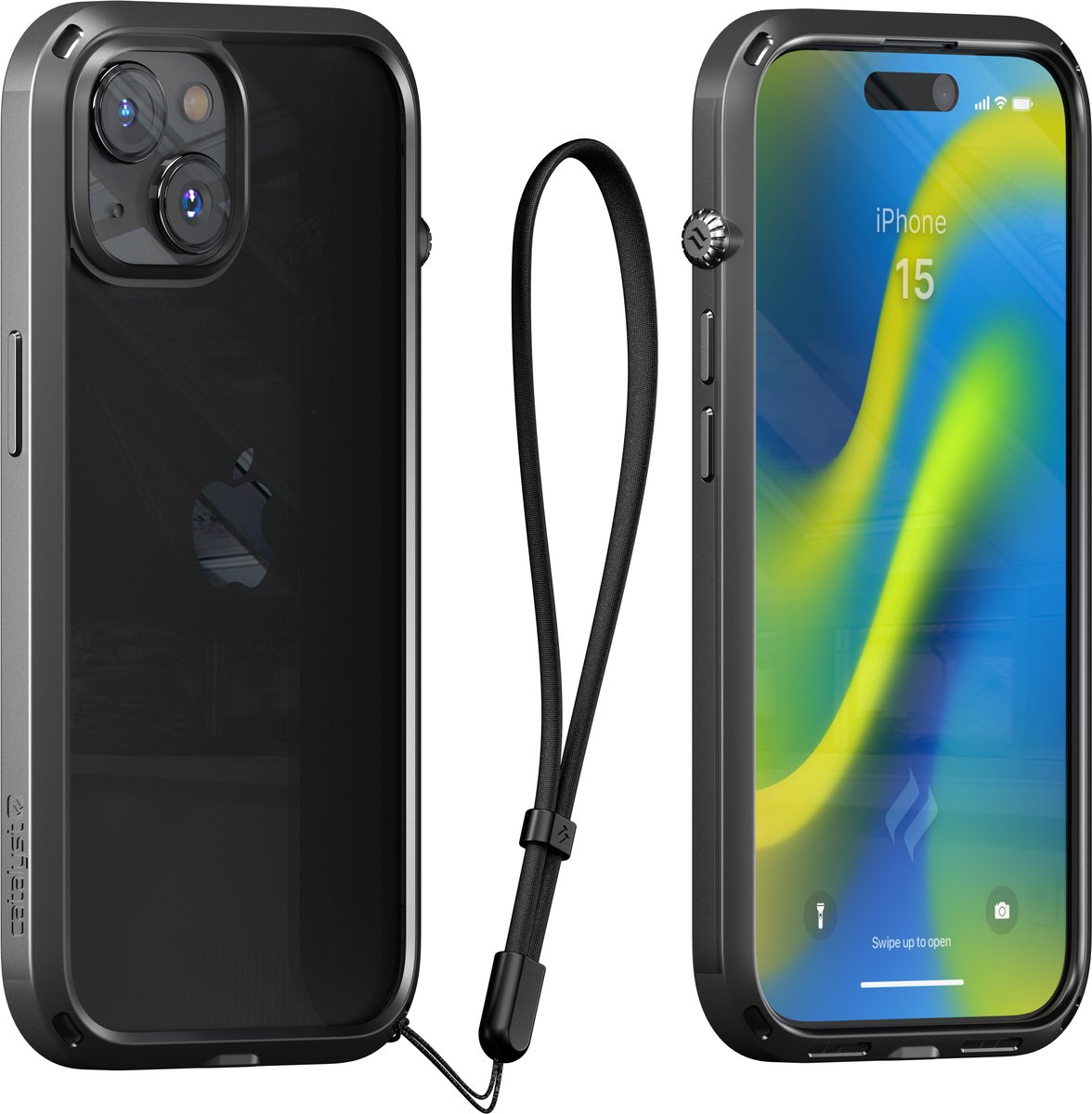 Catalyst Influence Case Geschikt voor Apple iPhone 15 Midnight - Zwart