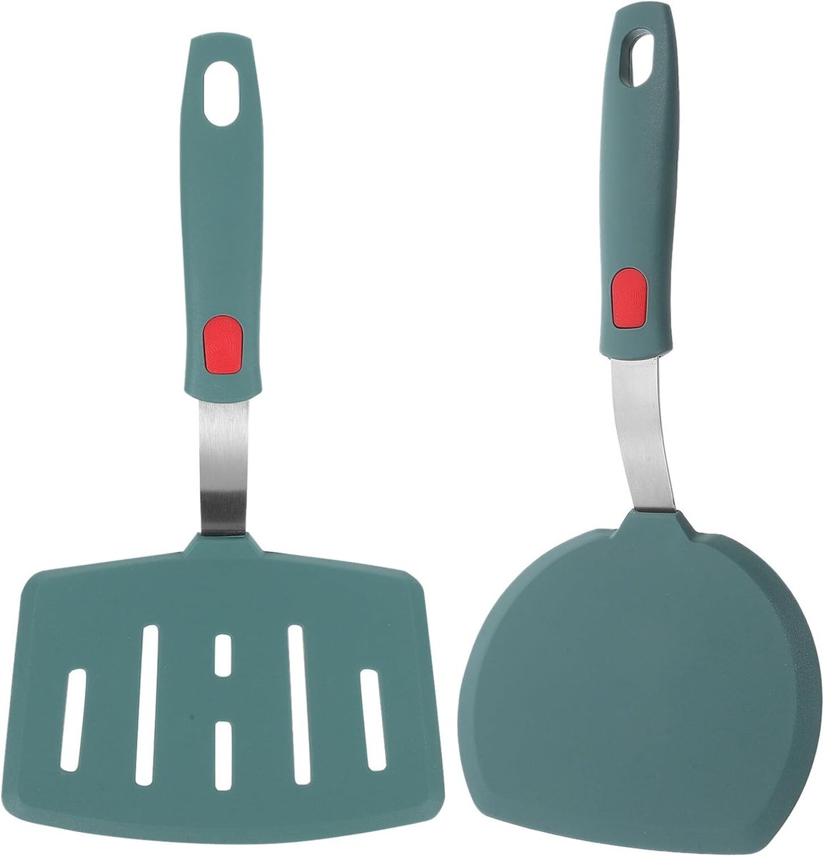Siliconen Spatel - Keuken spatel - Koken Bakken - Krasvrij koken - 27cm - Groen