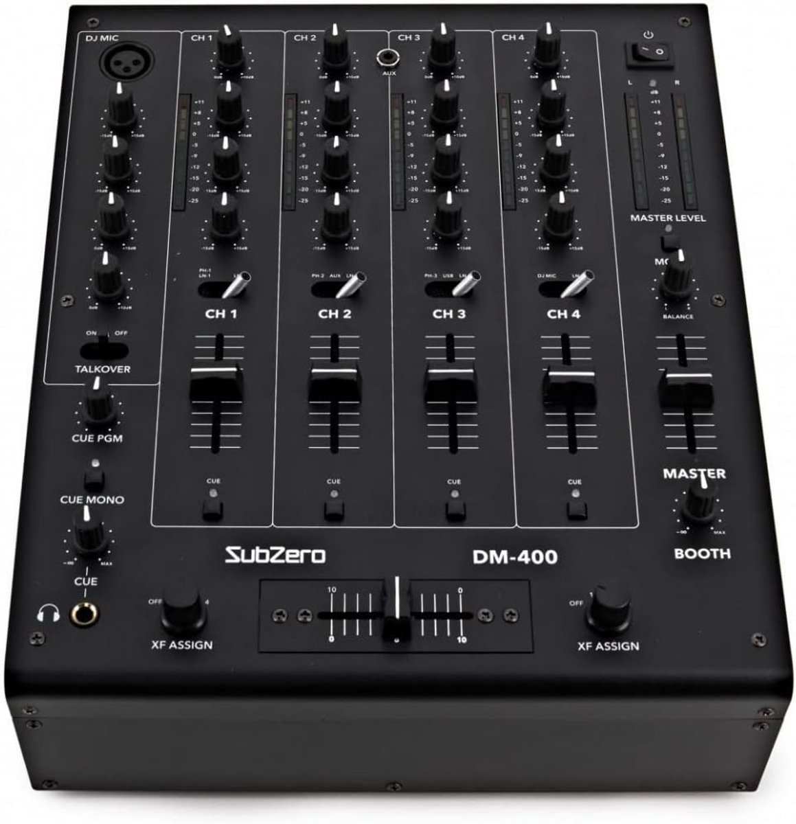 DJ Mixer - Muziek Mengpaneel - Feesten en Optredens - 4 Kanalen met USB