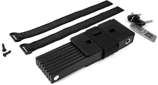 ACID Vouwslot RIGID 120 PURE - Roestvrij staal - Extra klittenbandbevestiging - D7xL1200 mm - Zwart van ACID — afbeelding 2