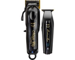 Wahl Cordless Barber Combo - Draadloze Tondeuse Combo - Black Magic Clip & Detailer Li - Titanium Messen, 100 Minuten Werktijd