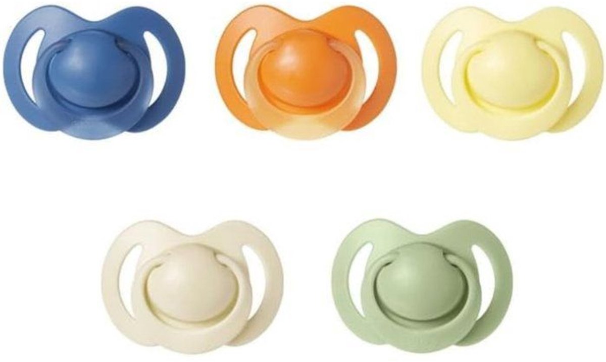 Set van 5 orthodontische fopspeen - NUBY - Siliconen - 18-36 maanden - meerkleurig