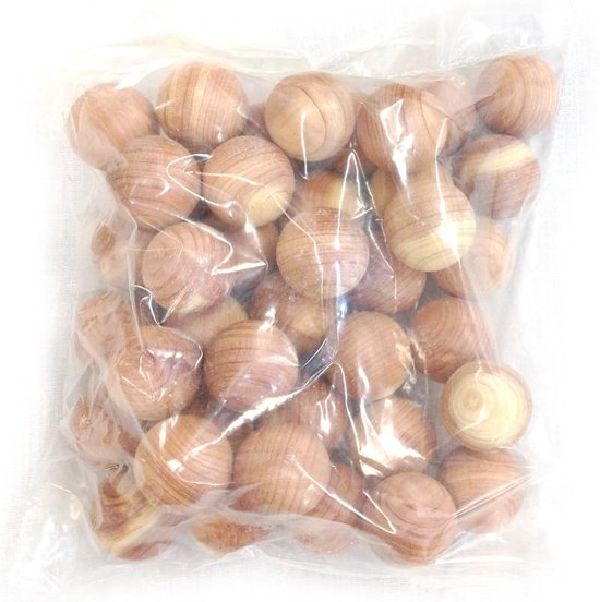 Ceder Ballen - Natuurlijke Geur - Kleding Beschermen - Massieve Houtblokjes - 40 Stuks