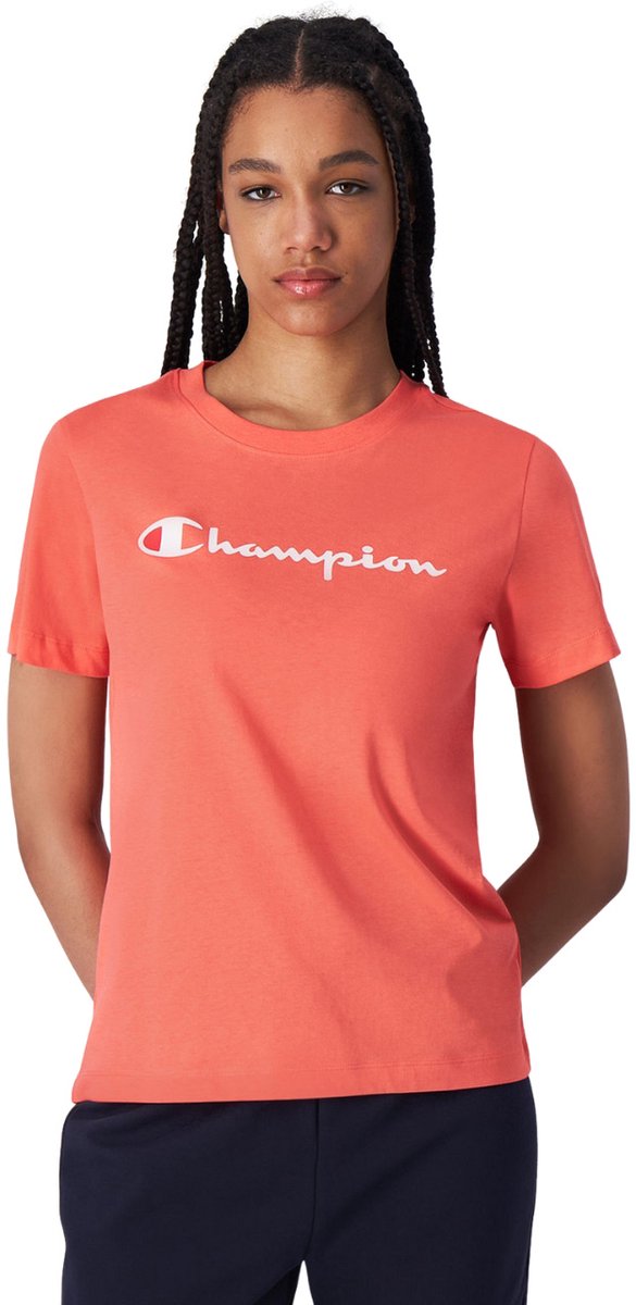 Champion T-shirt Dames SS Tee Roze