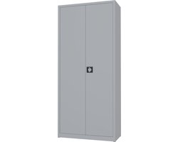 Archiefkast met slot - Metalen opbergkast - 180x80x38 cm - Grijs