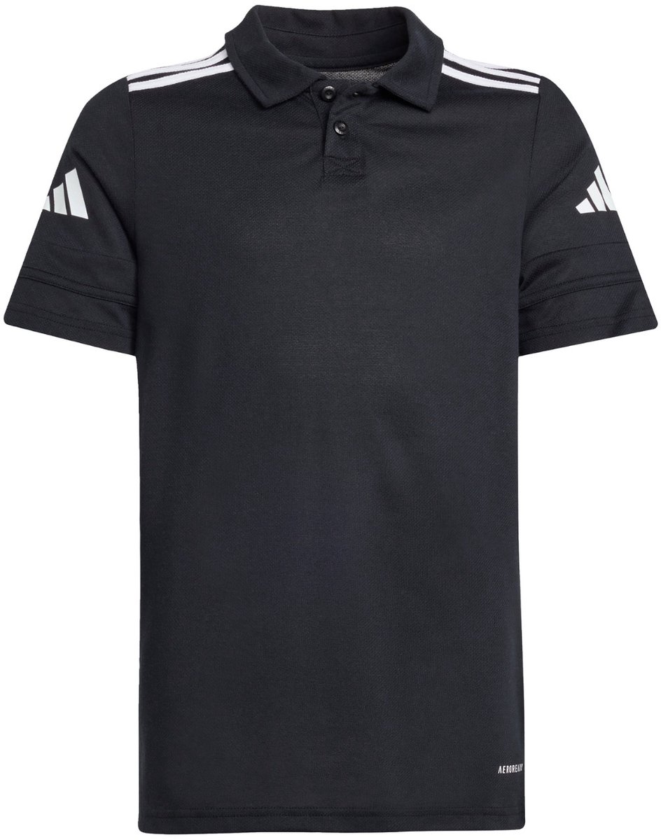 Adidas Squadra 25 Cotton Korte Mouw Poloshirt 7-8 Years Kinderen Zwart