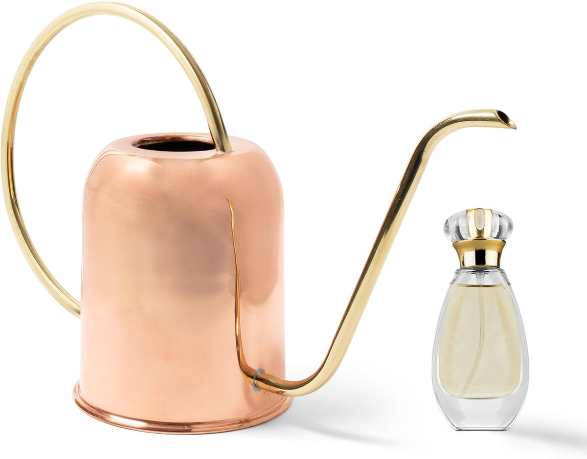 Koperen Gieter - Kleine Waterkan - Planten Water Geven - Lange Nauwkeurige Tuit - 1.5 Liter Capaciteit - Koperkleurig — cadeau in Wonen & Interieur - foto 5