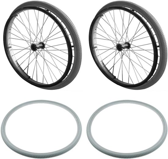 Polyurethane buitenbanden voor rolstoel, 24 inch, 2 stuks — afbeelding 4