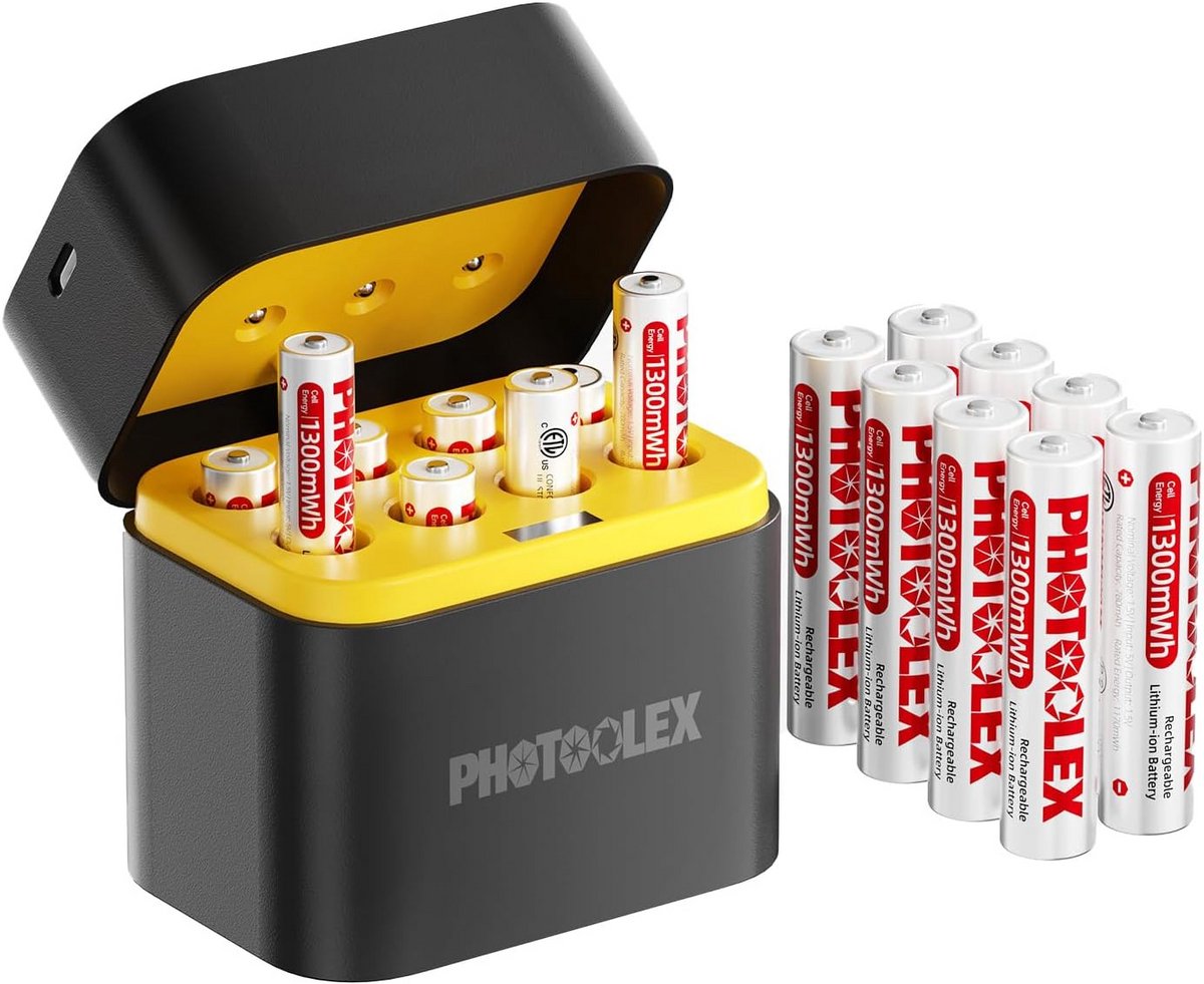 Oplaadbare Batterijen - AAA Batterijen Set - Apparaten Voeden - Snellader Inclusief - 16 Stuks