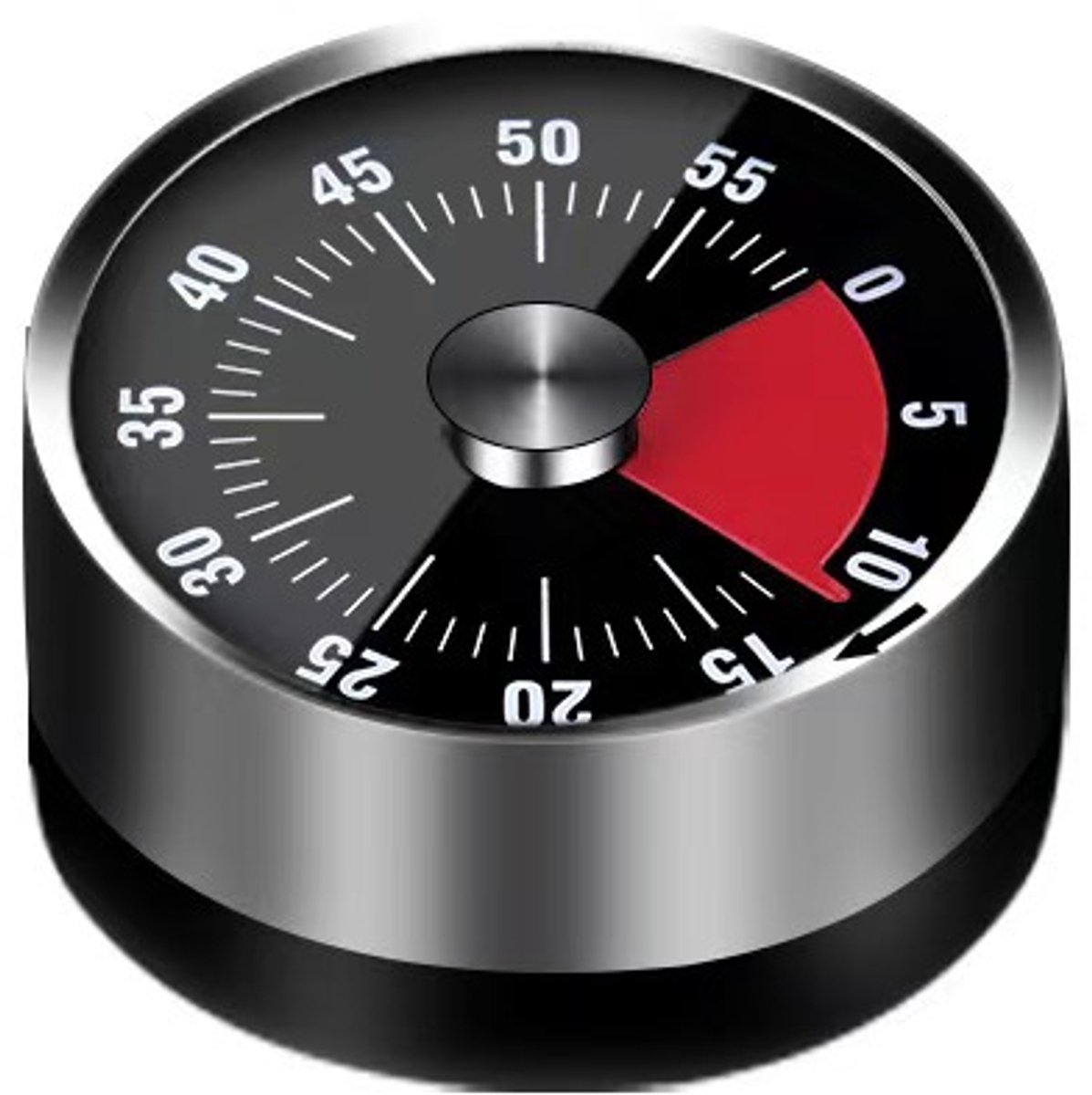 Keukentimer - kookwekker - kookwekker magnetisch - Timer - Voor koken - Roestvrij staal - Zwart