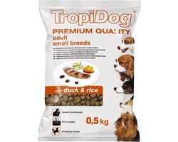 Hondenvoer Kleine Rassen - Eend Rijst - Volwassen Honden - Hoogwaardige Ingrediënten - 500 gram