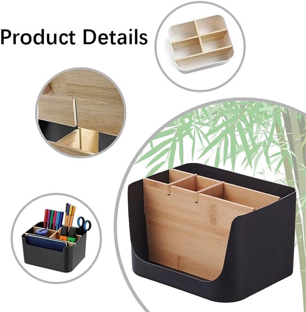 Houten bureau-organizer met 5 vakken voor kantoor en thuis — cadeau in Cadeau-ideeën - foto 3