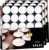 Spaas Clearlights Waxinelichtjes - 150 Stuks - Wit - 4,5 Branduren