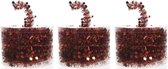 3x Kerstboom folie slingers rood 700 cm - sterren kerstslingers