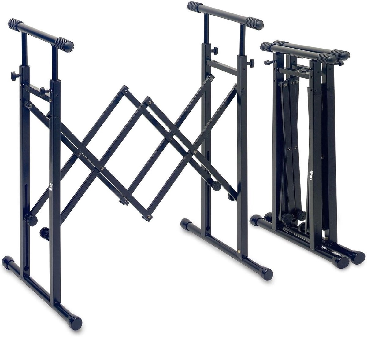 Verstelbare Universele Standaard voor Keyboard, Mixer of DJ-apparatuur - Zwart