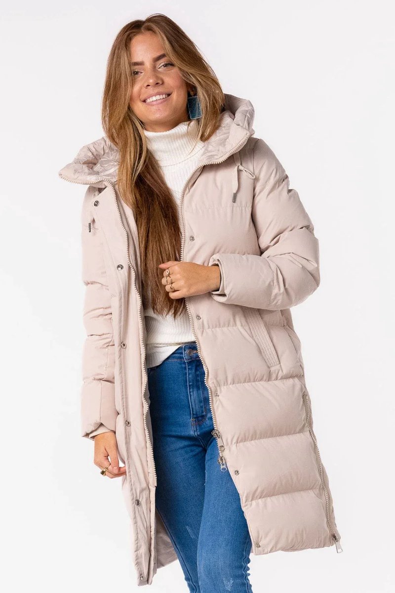 Getdrezzed Winterjas - Maat: M - winterjas medium beige