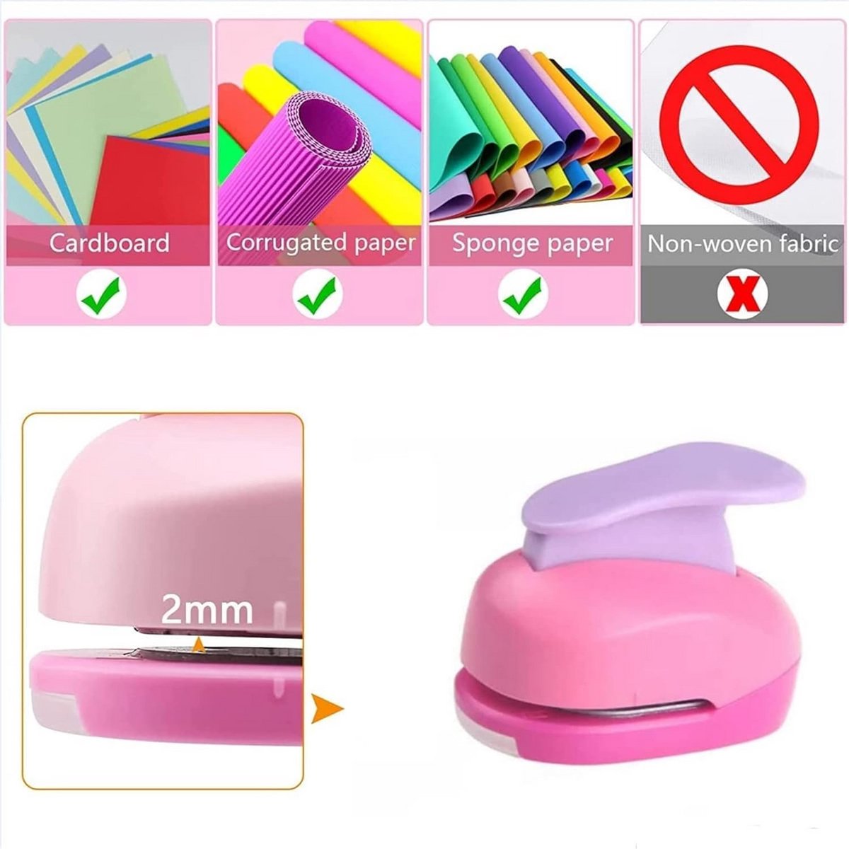 Handige Papierpons voor Kaarten en Knutselen (1 Inch - Maanvorm)