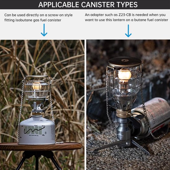 Draagbare Camping Gaslantaarn voor Tent en Buitenactiviteiten — afbeelding 3