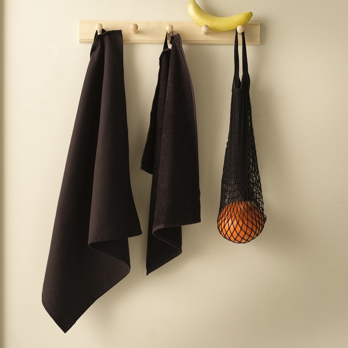 DDDDD keukendoek Logo - 50x55 cm - Black - 6 stuks