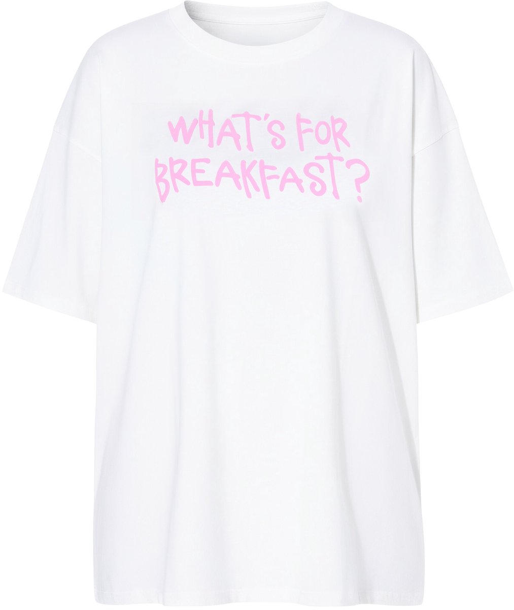 Studio Untold - Dames - T-shirt oversized fotoprint - Off-white - Maat 42+