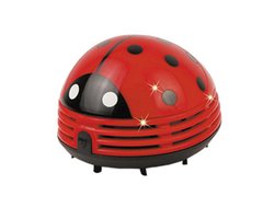 Ynkkvre -Lieveheersbeestje Mini Stofzuiger – Draadloze Kruimelzuiger voor Bureau, Auto & Bank – Compact & Speels Design