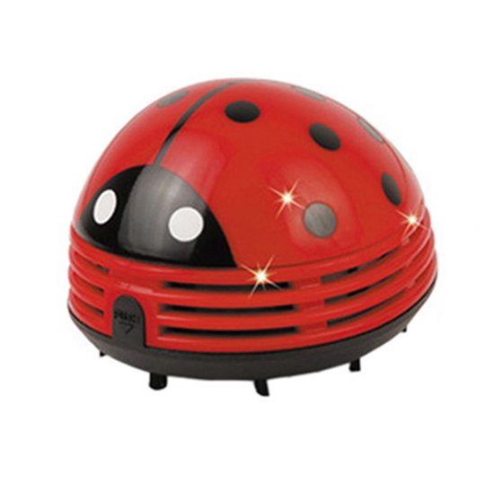 Ynkkvre -Lieveheersbeestje Mini Stofzuiger – Draadloze Kruimelzuiger voor Bureau, Auto & Bank – Compact & Speels Design