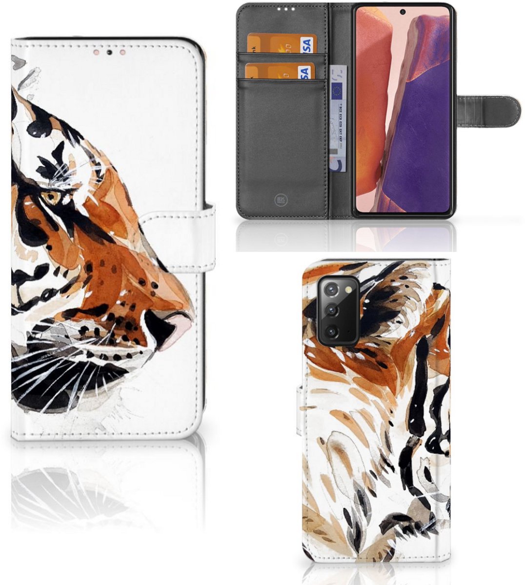Hoesje Samsung Galaxy Note 20 Watercolor Tiger