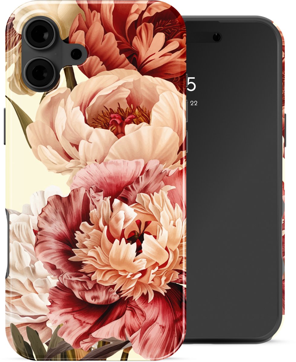 Selencia Hoesje - Geschikt voor Apple iPhone 16 - Backcover - Vintage Peony